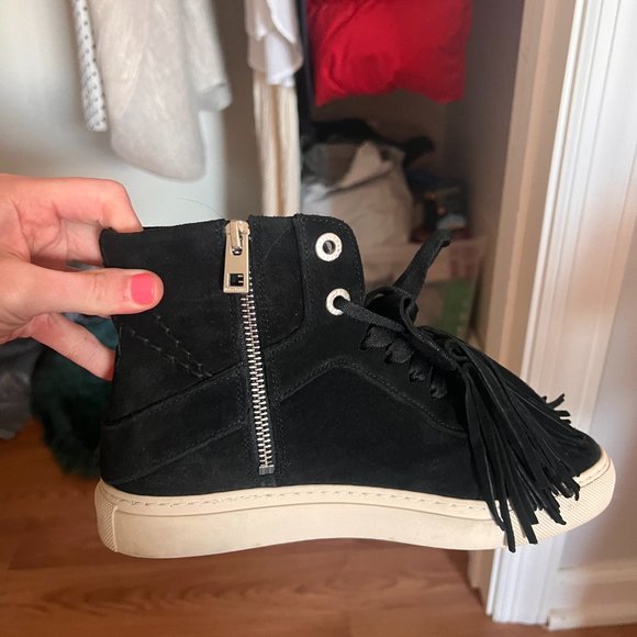 Zadig & Voltare suede sneakers with fringe - Picture 2 of 6